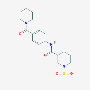 1-(methylsulfonyl)-N-[4-(1-piperidinylcarbonyl)phenyl]-3-piperidinecarboxamide