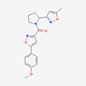 5-(4-methoxyphenyl)-3-{[2-(5-methyl-3-isoxazolyl)-1-pyrrolidinyl]carbonyl}isoxazole