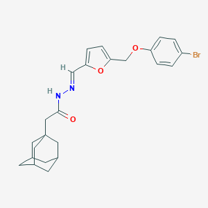 molecular formula C24H27BrN2O3 B446286 2-(1-adamantyl)-N'-({5-[(4-bromophenoxy)methyl]-2-furyl}methylene)acetohydrazide 