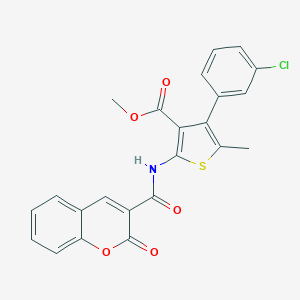 methyl 4-(3-chlorophenyl)-5-methyl-2-{[(2-oxo-2H-chromen-3-yl)carbonyl]amino}-3-thiophenecarboxylate