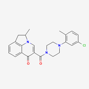 molecular formula C24H24ClN3O2 B4462890 5-{[4-(5-chloro-2-methylphenyl)-1-piperazinyl]carbonyl}-2-methyl-1,2-dihydro-6H-pyrrolo[3,2,1-ij]quinolin-6-one 