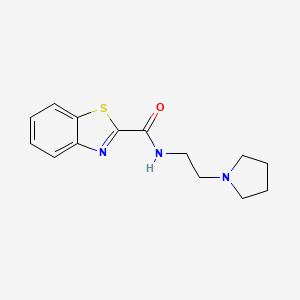 N-[2-(1-pyrrolidinyl)ethyl]-1,3-benzothiazole-2-carboxamide