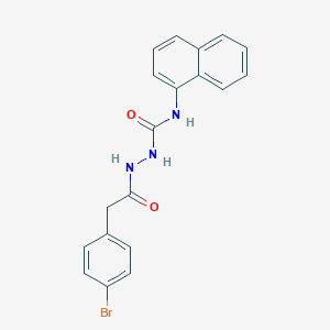 molecular formula C19H16BrN3O2 B446290 2-[(4-bromophenyl)acetyl]-N-(1-naphthyl)hydrazinecarboxamide 