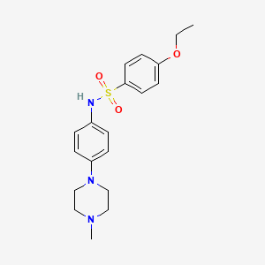 molecular formula C19H25N3O3S B4462918 4-ethoxy-N-[4-(4-methyl-1-piperazinyl)phenyl]benzenesulfonamide 