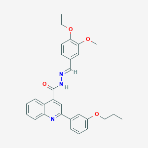 N'-(4-ethoxy-3-methoxybenzylidene)-2-(3-propoxyphenyl)-4-quinolinecarbohydrazide