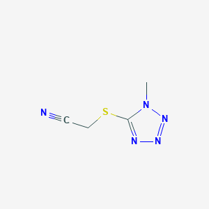 [(1-methyl-1H-tetrazol-5-yl)thio]acetonitrile