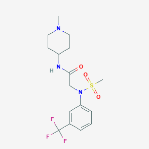 N~1~-(1-methyl-4-piperidinyl)-N~2~-(methylsulfonyl)-N~2~-[3-(trifluoromethyl)phenyl]glycinamide