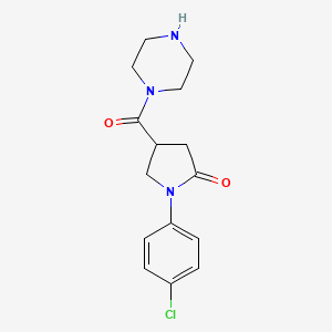 1-(4-chlorophenyl)-4-(1-piperazinylcarbonyl)-2-pyrrolidinone