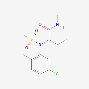molecular formula C13H19ClN2O3S B4463002 2-[(5-chloro-2-methylphenyl)(methylsulfonyl)amino]-N-methylbutanamide 