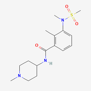 molecular formula C16H25N3O3S B4463032 2-methyl-3-[methyl(methylsulfonyl)amino]-N-(1-methyl-4-piperidinyl)benzamide 