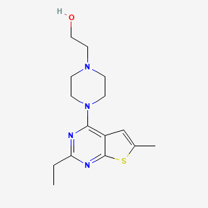 2-[4-(2-ethyl-6-methylthieno[2,3-d]pyrimidin-4-yl)-1-piperazinyl]ethanol