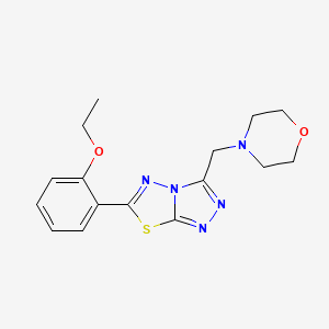 molecular formula C16H19N5O2S B4463047 6-(2-ethoxyphenyl)-3-(4-morpholinylmethyl)[1,2,4]triazolo[3,4-b][1,3,4]thiadiazole 