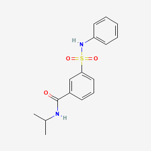 molecular formula C16H18N2O3S B4463049 3-(anilinosulfonyl)-N-isopropylbenzamide 