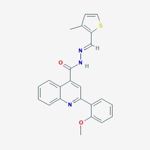molecular formula C23H19N3O2S B446305 2-(2-methoxyphenyl)-N'-[(3-methyl-2-thienyl)methylene]-4-quinolinecarbohydrazide 