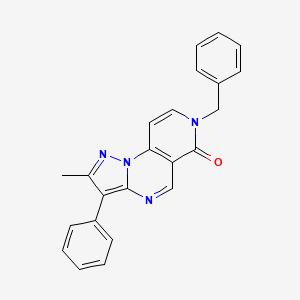 molecular formula C23H18N4O B4463065 7-benzyl-2-methyl-3-phenylpyrazolo[1,5-a]pyrido[3,4-e]pyrimidin-6(7H)-one 