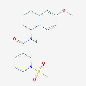 molecular formula C18H26N2O4S B4463093 N-(6-methoxy-1,2,3,4-tetrahydro-1-naphthalenyl)-1-(methylsulfonyl)-3-piperidinecarboxamide 