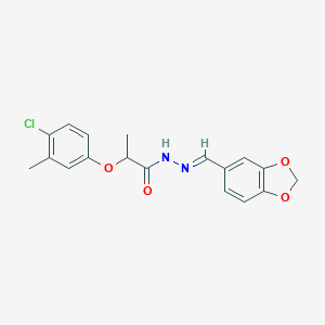 N'-(1,3-benzodioxol-5-ylmethylene)-2-(4-chloro-3-methylphenoxy)propanohydrazide