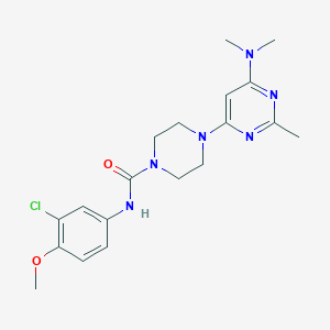 N-(3-chloro-4-methoxyphenyl)-4-[6-(dimethylamino)-2-methyl-4-pyrimidinyl]-1-piperazinecarboxamide