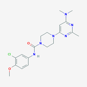 molecular formula C19H25ClN6O2 B4463102 N-(3-chloro-4-methoxyphenyl)-4-[6-(dimethylamino)-2-methyl-4-pyrimidinyl]-1-piperazinecarboxamide 