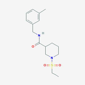molecular formula C16H24N2O3S B4463146 1-(ethylsulfonyl)-N-(3-methylbenzyl)-3-piperidinecarboxamide 