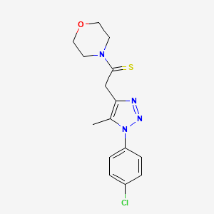 molecular formula C15H17ClN4OS B4463161 4-{2-[1-(4-chlorophenyl)-5-methyl-1H-1,2,3-triazol-4-yl]ethanethioyl}morpholine 