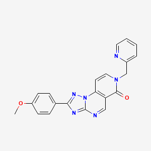 molecular formula C21H16N6O2 B4463172 2-(4-methoxyphenyl)-7-(2-pyridinylmethyl)pyrido[3,4-e][1,2,4]triazolo[1,5-a]pyrimidin-6(7H)-one 