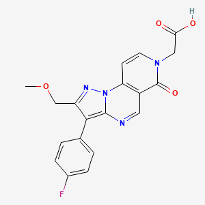 molecular formula C19H15FN4O4 B4463195 [3-(4-fluorophenyl)-2-(methoxymethyl)-6-oxopyrazolo[1,5-a]pyrido[3,4-e]pyrimidin-7(6H)-yl]acetic acid 