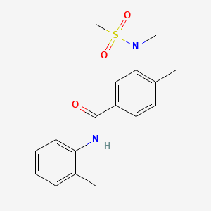 molecular formula C18H22N2O3S B4463201 N-(2,6-dimethylphenyl)-4-methyl-3-[methyl(methylsulfonyl)amino]benzamide 