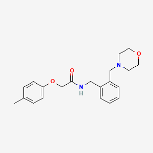 molecular formula C21H26N2O3 B4463240 2-(4-methylphenoxy)-N-[2-(4-morpholinylmethyl)benzyl]acetamide 