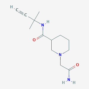 molecular formula C13H21N3O2 B4463246 1-(2-amino-2-oxoethyl)-N-(1,1-dimethylprop-2-yn-1-yl)piperidine-3-carboxamide 