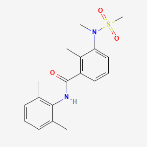 molecular formula C18H22N2O3S B4463247 N-(2,6-dimethylphenyl)-2-methyl-3-[methyl(methylsulfonyl)amino]benzamide 