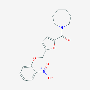 molecular formula C18H20N2O5 B446325 1-[5-({2-Nitrophenoxy}methyl)-2-furoyl]azepane 