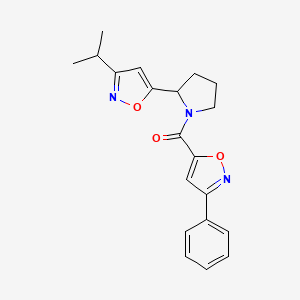 3-isopropyl-5-{1-[(3-phenyl-5-isoxazolyl)carbonyl]-2-pyrrolidinyl}isoxazole