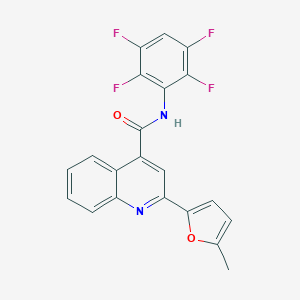 molecular formula C21H12F4N2O2 B446327 2-(5-methylfuran-2-yl)-N-(2,3,5,6-tetrafluorophenyl)quinoline-4-carboxamide 