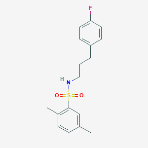 molecular formula C17H20FNO2S B4463275 N-[3-(4-fluorophenyl)propyl]-2,5-dimethylbenzenesulfonamide 