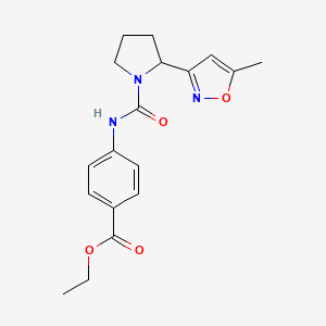 ethyl 4-({[2-(5-methyl-3-isoxazolyl)-1-pyrrolidinyl]carbonyl}amino)benzoate
