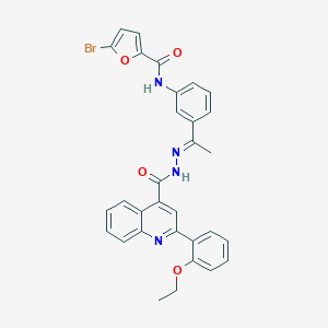 molecular formula C31H25BrN4O4 B446328 5-bromo-N-[3-(N-{[2-(2-ethoxyphenyl)-4-quinolinyl]carbonyl}ethanehydrazonoyl)phenyl]-2-furamide 