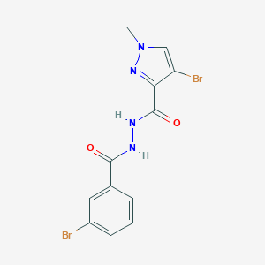 molecular formula C12H10Br2N4O2 B446329 4-bromo-N'-(3-bromobenzoyl)-1-methyl-1H-pyrazole-3-carbohydrazide 