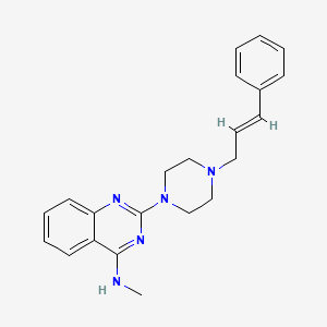molecular formula C22H25N5 B4463292 N-methyl-2-[4-(3-phenyl-2-propen-1-yl)-1-piperazinyl]-4-quinazolinamine 
