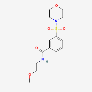 molecular formula C14H20N2O5S B4463293 N-(2-methoxyethyl)-3-(4-morpholinylsulfonyl)benzamide 