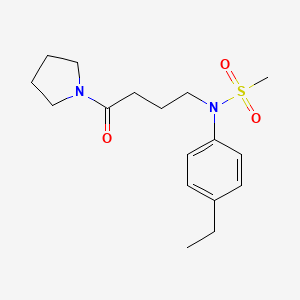 molecular formula C17H26N2O3S B4463298 N-(4-ethylphenyl)-N-[4-oxo-4-(1-pyrrolidinyl)butyl]methanesulfonamide 