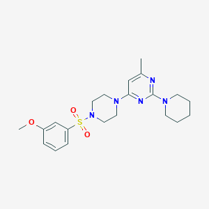 molecular formula C21H29N5O3S B4463302 4-{4-[(3-methoxyphenyl)sulfonyl]-1-piperazinyl}-6-methyl-2-(1-piperidinyl)pyrimidine 