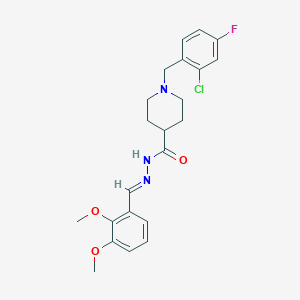 1-(2-chloro-4-fluorobenzyl)-N'-(2,3-dimethoxybenzylidene)-4-piperidinecarbohydrazide