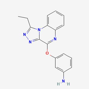molecular formula C17H15N5O B4463348 3-[(1-ethyl[1,2,4]triazolo[4,3-a]quinoxalin-4-yl)oxy]aniline 