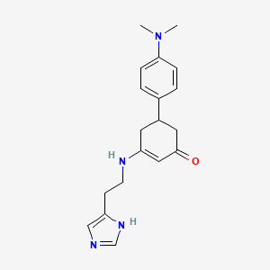 molecular formula C19H24N4O B4463350 5-[4-(dimethylamino)phenyl]-3-{[2-(1H-imidazol-4-yl)ethyl]amino}-2-cyclohexen-1-one 