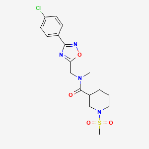 N-{[3-(4-chlorophenyl)-1,2,4-oxadiazol-5-yl]methyl}-N-methyl-1-(methylsulfonyl)-3-piperidinecarboxamide