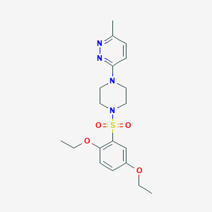 molecular formula C19H26N4O4S B4463372 3-{4-[(2,5-diethoxyphenyl)sulfonyl]-1-piperazinyl}-6-methylpyridazine 