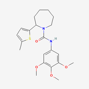 molecular formula C21H28N2O4S B4463385 2-(5-methyl-2-thienyl)-N-(3,4,5-trimethoxyphenyl)-1-azepanecarboxamide 