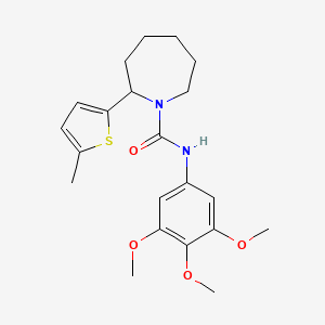 molecular formula C21H28N2O4S B4463385 2-(5-methylthiophen-2-yl)-N-(3,4,5-trimethoxyphenyl)azepane-1-carboxamide 