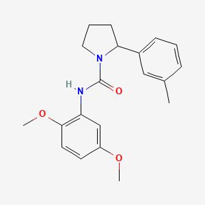 molecular formula C20H24N2O3 B4463388 N-(2,5-dimethoxyphenyl)-2-(3-methylphenyl)-1-pyrrolidinecarboxamide 